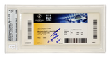 Sergio Aguero Signed 2014 First UCL Hat Trick Match Ticket Inscribed - BGS 4