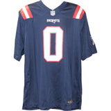Christian Gonzalez Signed New England Patriots Blue Nike XL Jersey Beckett 50954