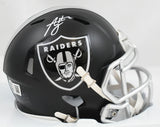 Ashton Jeanty Autographed Las Vegas Raiders Blaze Speed Mini Helmet - Beckett W