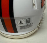 John Elway Autographed Denver Broncos Snowcapped Mini Helmet - BAS COA