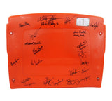 1986 NY Mets Alumni Signed Shea Stadium Orange Seatback- Ed Hearn, Dwight Gooden