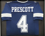 Dallas Cowboys Dak Prescott Autographed Framed Blue Jersey Beckett BAS #B28652