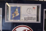 Mickey Mantle Autographed Postcard with Photos -- Framed New York Yankees PSA COA