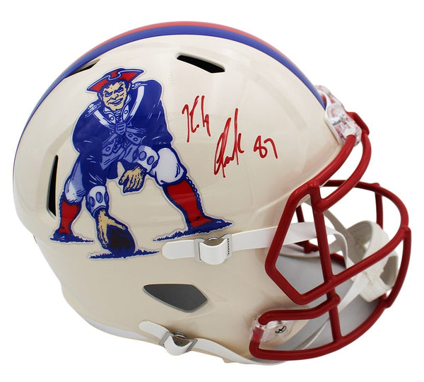 Rob Gronkowski Signed New England Patriots Speed Full Size Retro Helmet