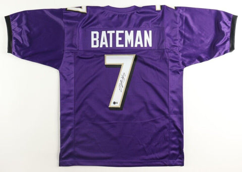 Rashod Bateman Signed Baltimore Ravens Jersey (Beckett) 2021 1st Round Pick / WR