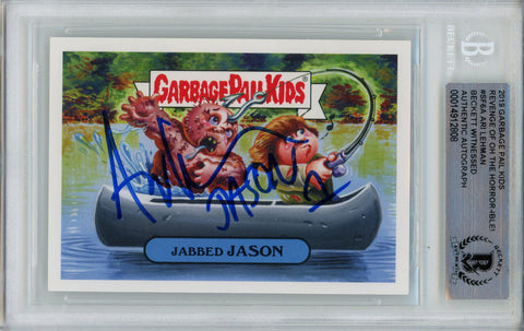 Ari Lehman Signed 2019 Garbage Pail Kids Jabbed Jason #SF6A BAS Slab 43065
