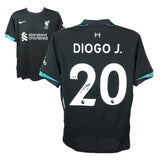 Diogo Jota Signed Liverpool FC Away Soccer Jersey #20 with Beckett COA