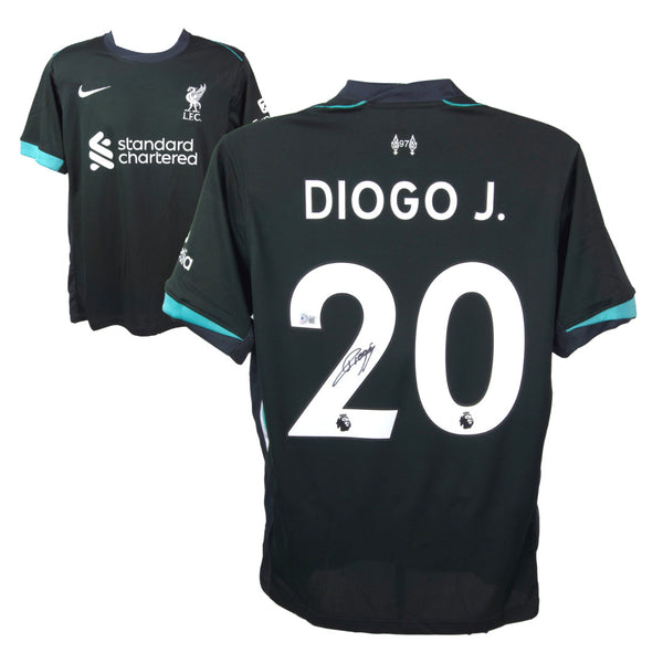 Diogo Jota Signed Liverpool FC Away Soccer Jersey #20 with Beckett COA