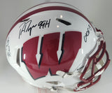 Badgers RON DAYNE Signed Full Size Authentic Speed Helmet AUTO w/ 3 Insc. - JSA