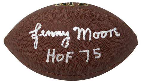 Lenny Moore Signed Wilson Super Grip Full Size NFL Football w/HOF'75 - SS COA