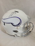 JJ McCARTHY SIGNED MINNESOTA VIKINGS F/S WINTER WARRIOR SPEED REP HELMET BECKETT