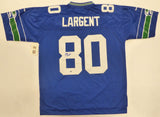Seattle Seahawks Steve Largent Autographed Blue Reebok Jersey MCS Holo #88497