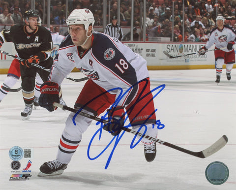Blue Jackets R.J Umberger Authentic Signed 8x10 Horizontal Photo BAS #BV04206