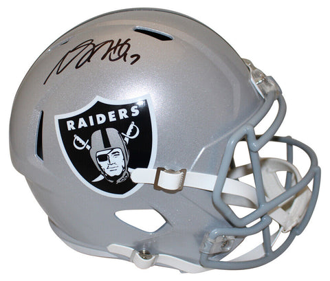 Davante Adams Autographed Las Vegas Raiders F/S Speed Helmet Beckett 36487