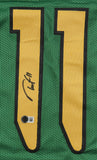 Troy Franklin Signed Oregon Ducks Pro Cut Jersey (Beckett) 2024 Round Pk Broncos
