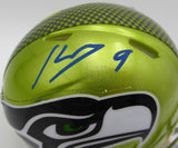 Kenneth Walker III Autographed Seahawks Flash Green Mini Helmet Beckett W412488