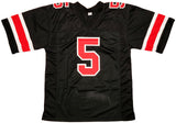 OHIO STATE BUCKEYES GARRETT WILSON AUTOGRAPHED BLACK JERSEY JSA STOCK #201972