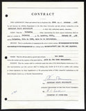 Biggie Munn HOF Michigan State Head Coach Signed/Auto Contract JSA BA199667