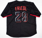 T. J. Friedl Signed Cincinnati Reds City Connect Style Black Jersey (Beckett)