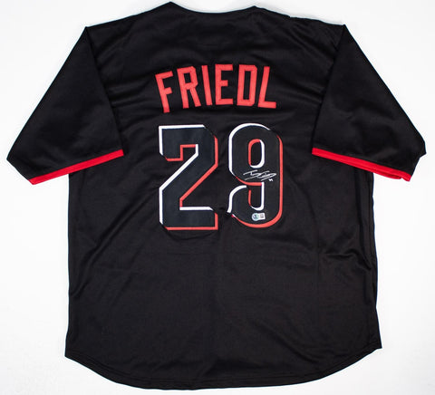 T. J. Friedl Signed Cincinnati Reds City Connect Style Black Jersey (Beckett)