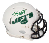 Ahmad "Sauce" Gardner Autographed Jets White Matte Speed Mini Helmet Beckett