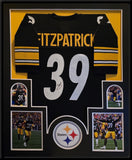 FRAMED PITTSBURGH STEELERS MINKAH FITZPATRICK AUTOGRAPHED SIGNED JERSEY JSA COA