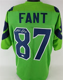 Noah Fant Signed Seattle Seahawks Jersey (Beckett) 2019 1st Round Draft Pck T.E
