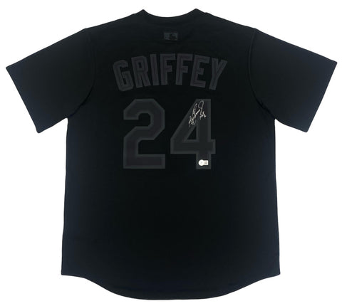 Ken Griffey Jr. Autographed "HOF 16" Alternate Nike Black Large Jersey Beckett