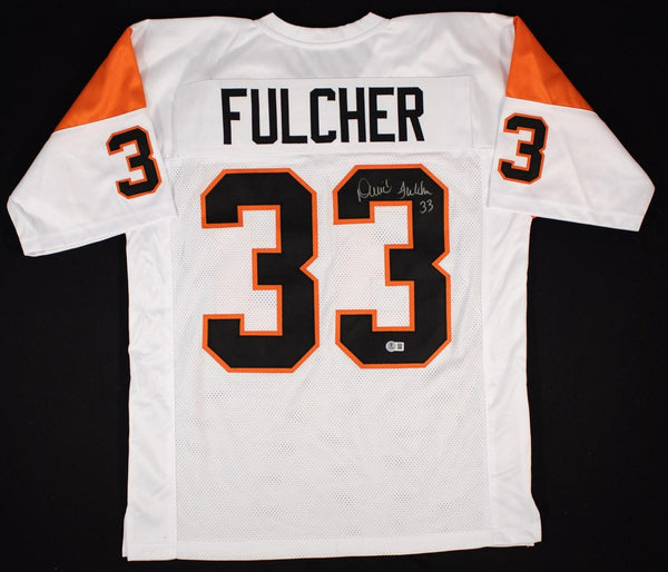 David Fulcher Signed Cincinnati Bengals White Jersey (Beckett) 3xPro Bowl D.B.