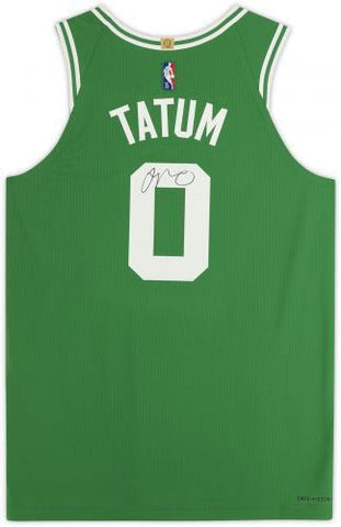 Framed Jayson Tatum Boston Celtics Signed Green Authentic Jersey