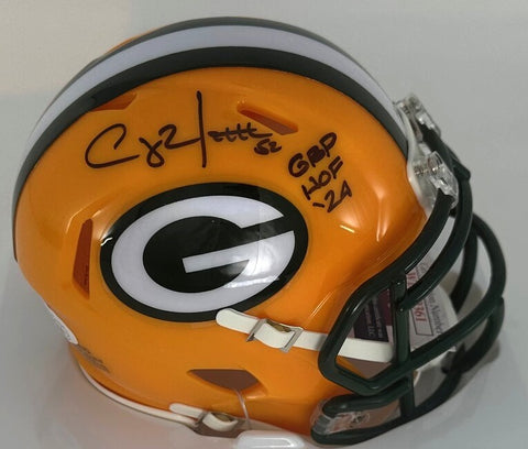 Packers CLAY MATTHEWS Signed Riddell Speed Mini Helmet AUTO w/ GBP HOF - JSA