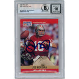 Joe Montana Autographed 1990 NFL Pro Set #293 Slab Trading Card Beckett 49920
