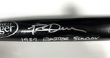 Brewers ROB DEER Signed Black Louisville Slugger Bat w/ Easter Sun AUTO - BAS
