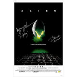 Sigourney Weaver, Tom Skerritt Autographed 1979 Alien 16x24 Movie Poster