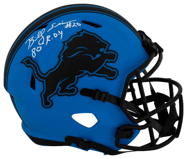 Billy Sims Signed Lions RAVE Riddell Full Size Replica Helmet w/ROY - (SS COA)
