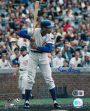 Ernie Banks Signed Chicago Cubs 8x10 Photo (Beckett) 512 Home Runs / Mr Cub