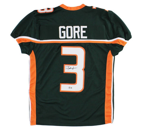 Frank Gore Signed Miami Custom Green Jersey