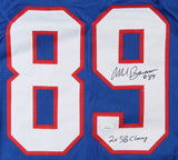 Mark Bavaro Signed New York Giants Blue Jersey (JSA COA) 2xSuper Bowl Champ