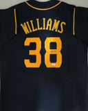 Brewers Rookie of Yr DEVIN WILLIAMS Signed Custom Replica Blue Jersey AUTO JSA