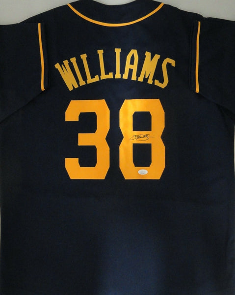 Brewers Rookie of Yr DEVIN WILLIAMS Signed Custom Replica Blue Jersey AUTO JSA