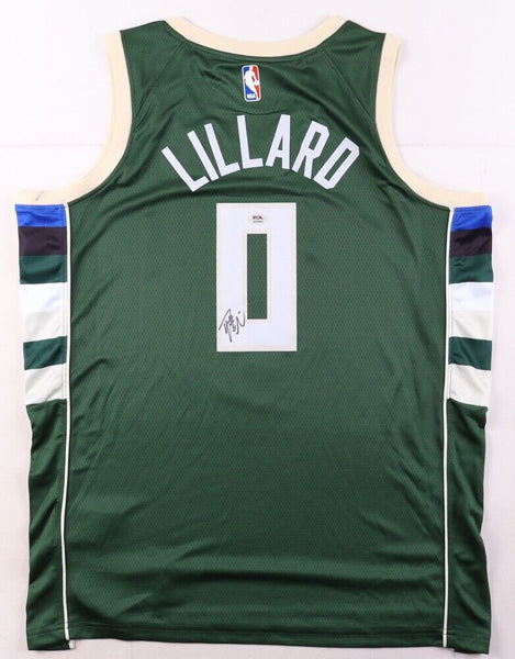 Damian Lillard Signed Milwaukee Bucks Nike Jersey (PSA) 7xNBA AllStar Guard