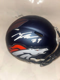 Talanoa Hufanga Autographed Denver Broncos Mini Helmet