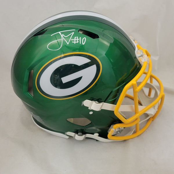 JORDAN LOVE SIGNED GREEN BAY PACKERS F/S FLASH SPEED AUTHENTIC HELMET BECKETT QR