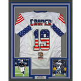 Framed Autographed/Signed Amari Cooper 33x42 Dallas Team White Jersey BAS COA