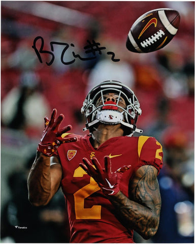 Brenden Rice USC Trojans Autographed 8" x 10" Catching Photograph