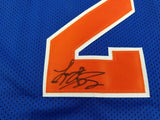 Larry Johnson Signed New York Knicks Jersey (JSA COA) 1991 #1 Overall Draft Pick