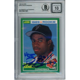 Deion Sanders Autographed 1989 Score #246 HOF Slabbed Trading Card Beckett 53335