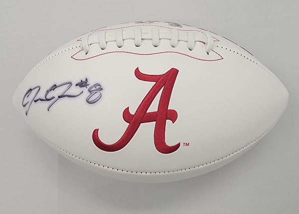 Josh Jacobs Autographed Alabama Crimson Tide Logo Football Beckett Witnessed