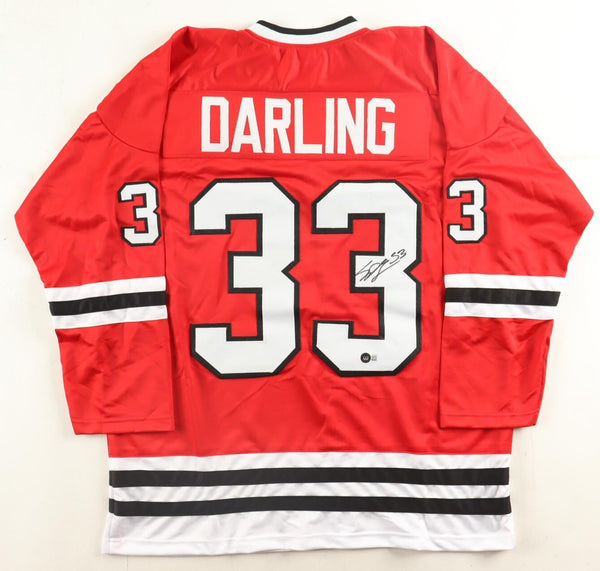 Scott Darling Signed Blackhawks Jersey (Beckett) Chicago Stanley Cup Champ 2015