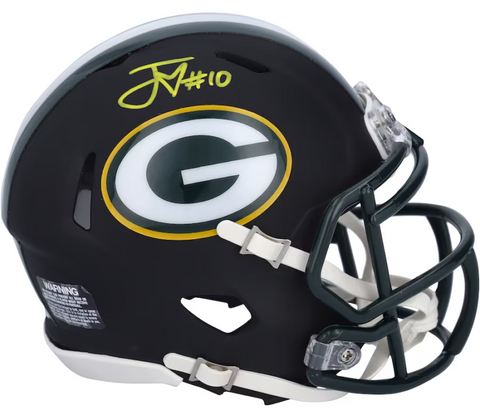 JORDAN LOVE Autographed Packers Black Matte Mini Speed Helmet FANATICS